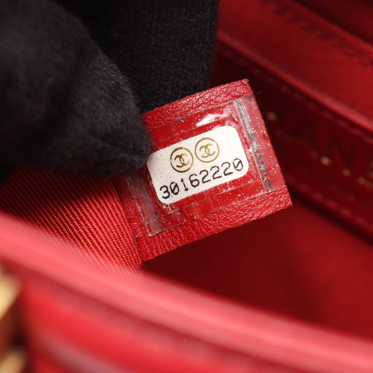 CHANEL Boy Chanel 2-Way Lambskin Bag Red