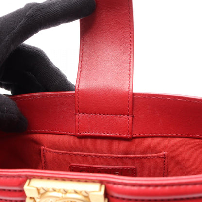 CHANEL Boy Chanel 2-Way Lambskin Bag Red
