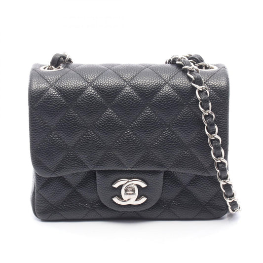 CHANEL Mini Matelasse Caviar Bag Black
