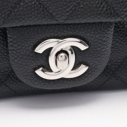 CHANEL Mini Matelasse Caviar Bag Black