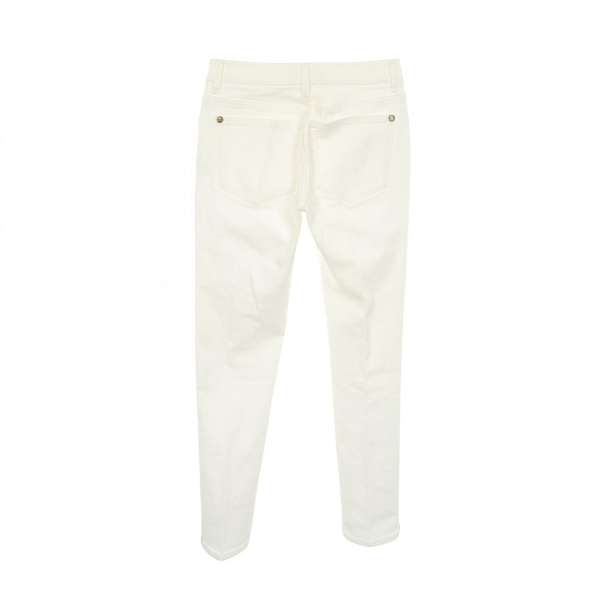 CHANEL Coco Mark Button Cotton Jeans Size 34