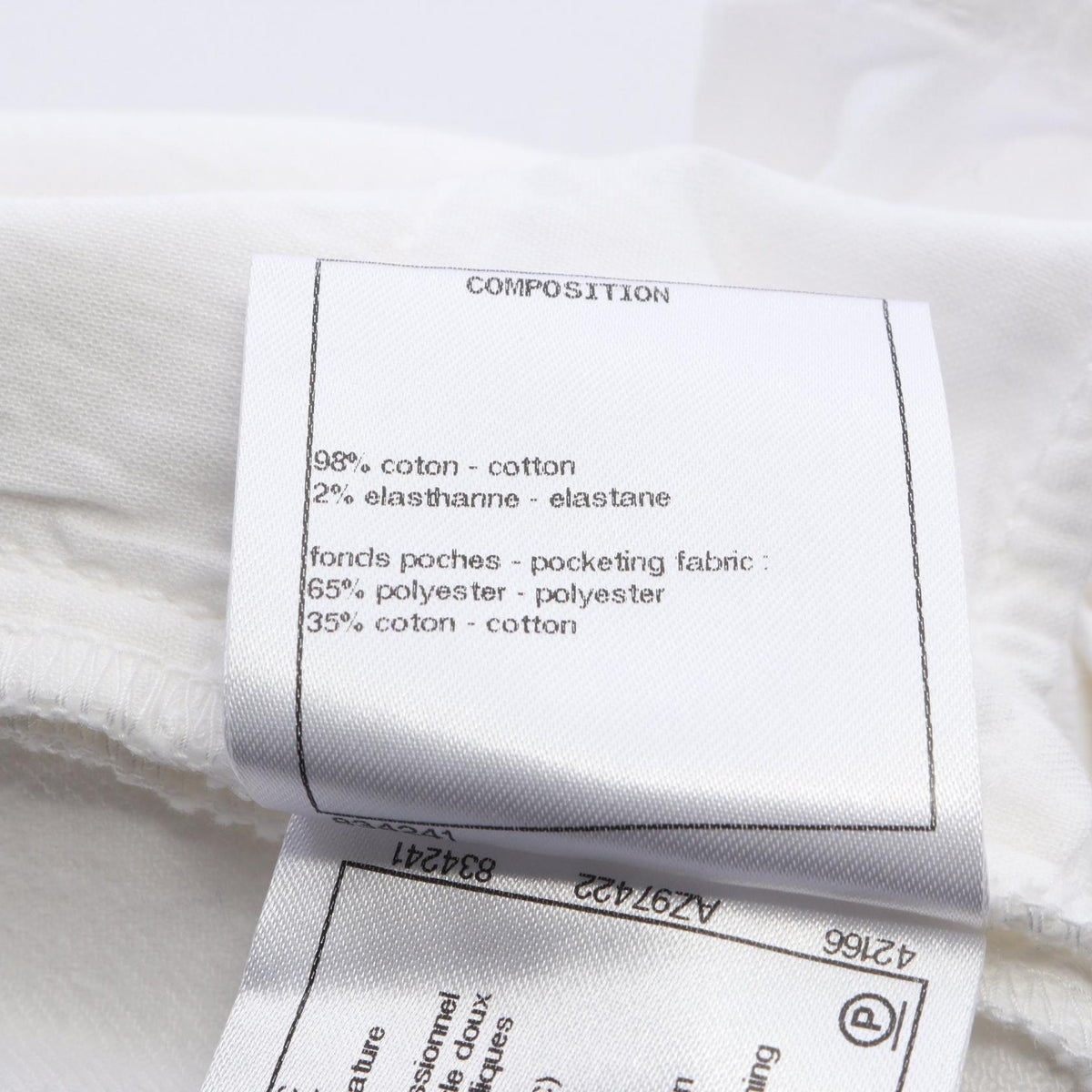 CHANEL Coco Mark Button Cotton Jeans Size 34