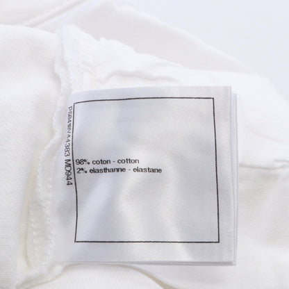 CHANEL Matelasse Skinny Cotton Jeans White Size 34