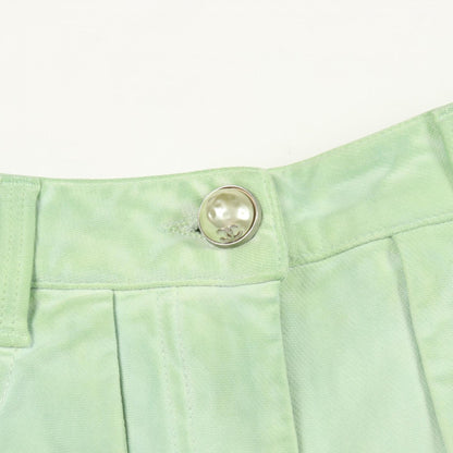 CHANEL Coco Mark Pearl Button Skinny Pants Size 34