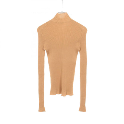 HERMES Turtleneck Cashmere Sweater Brown Size 38