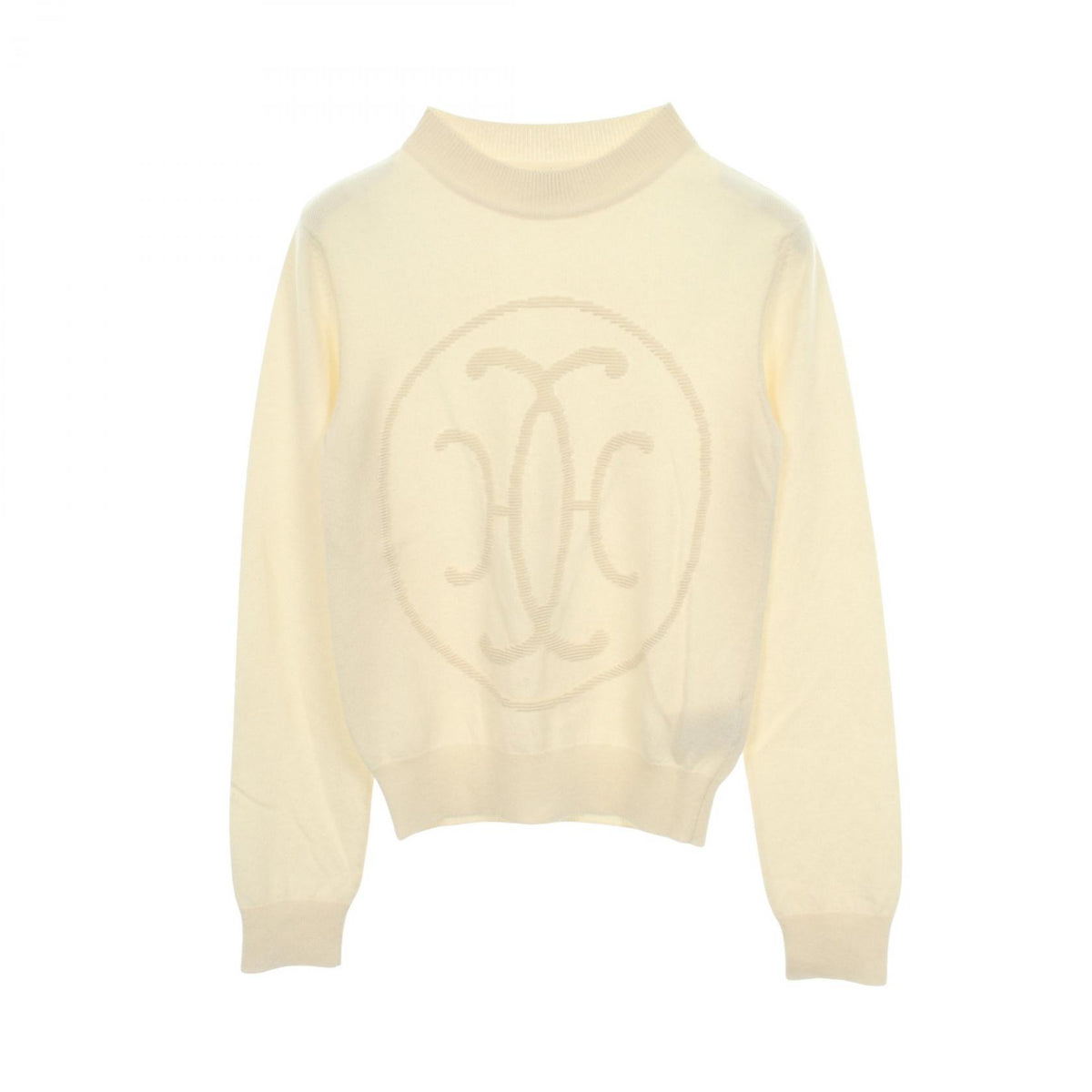 HERMES H-Lift Crewneck Cashmere Sweater White Size 36