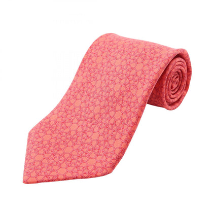 HERMES Silk Red Rope Pattern Tie