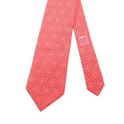 HERMES Silk Red Rope Pattern Tie