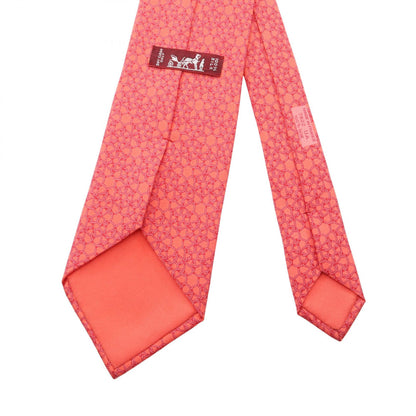 HERMES Silk Red Rope Pattern Tie