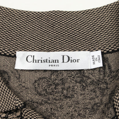 Dior Toile de Jouy Polo Viscose Dress Beige Size 38