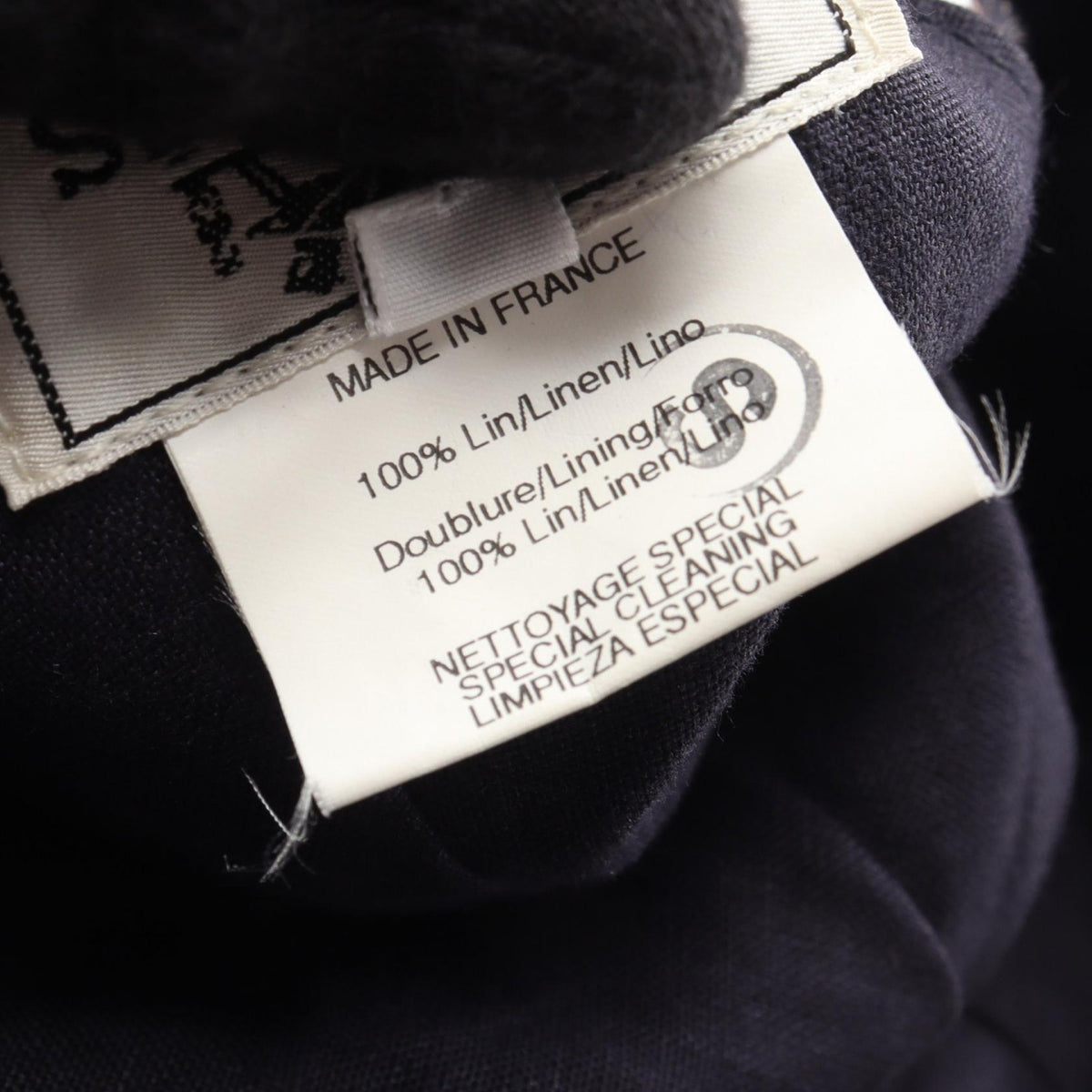 HERMES H Embroidered Fabric Cap Navy Blue Size 59