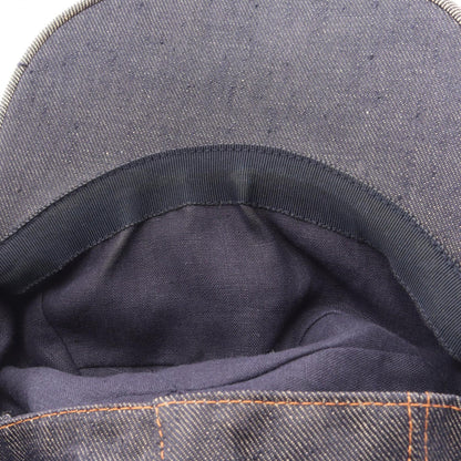 HERMES H Embroidered Fabric Cap Navy Blue Size 59