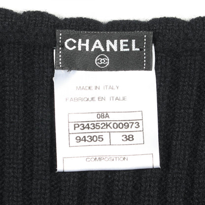 CHANEL Coco Mark Button Cashmere Dress Size 38