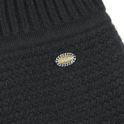 CHANEL Coco Mark Button Cashmere Dress Size 38
