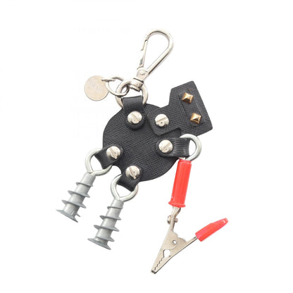 PRADA Saffiano Leather Robot Charm Black