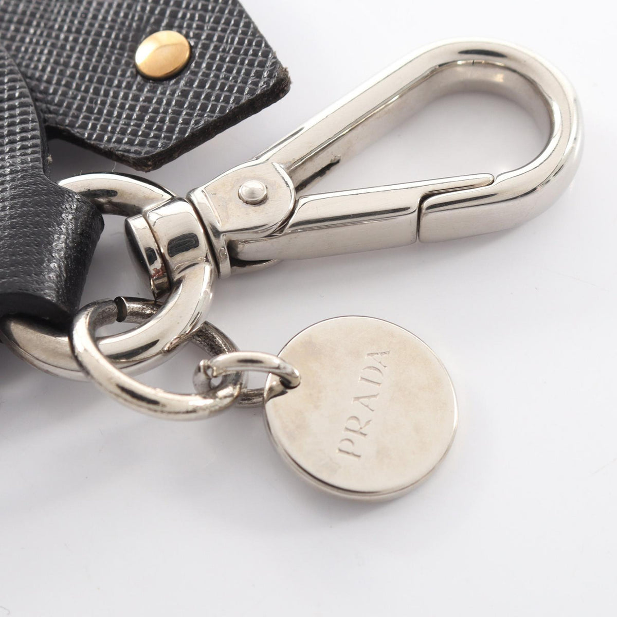 PRADA Saffiano Leather Robot Charm Black