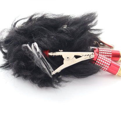 PRADA Rufus Fur Metal Charm Black