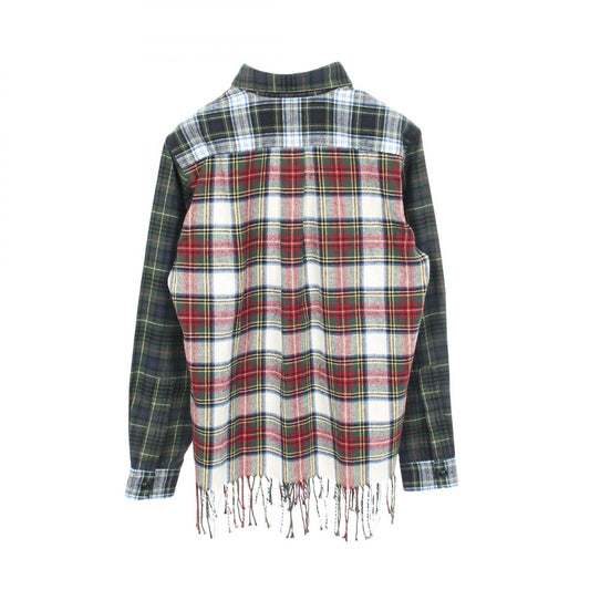 POLO RALPH LAUREN Green Plaid Fringe Polo Shirt Size XS