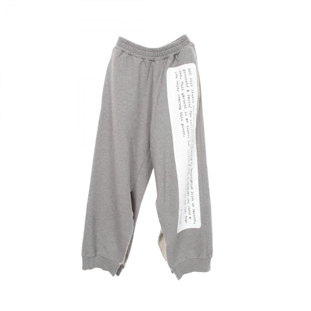 MM6 Letter Print Cutout Cotton Pants Size XS