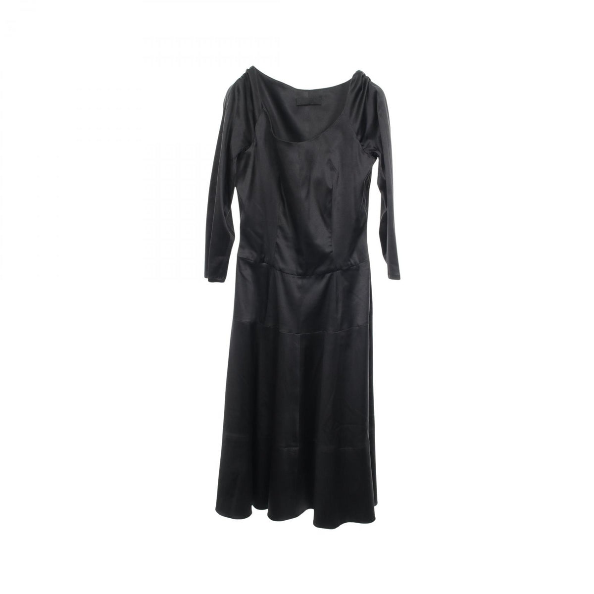 PRADA Silk Midi Dress Black Size 40