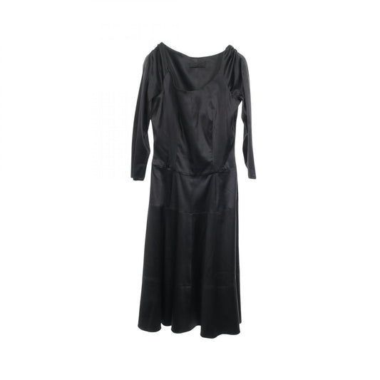 PRADA Silk Midi Dress Black Size 40