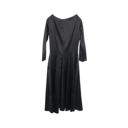 PRADA Silk Midi Dress Black Size 40