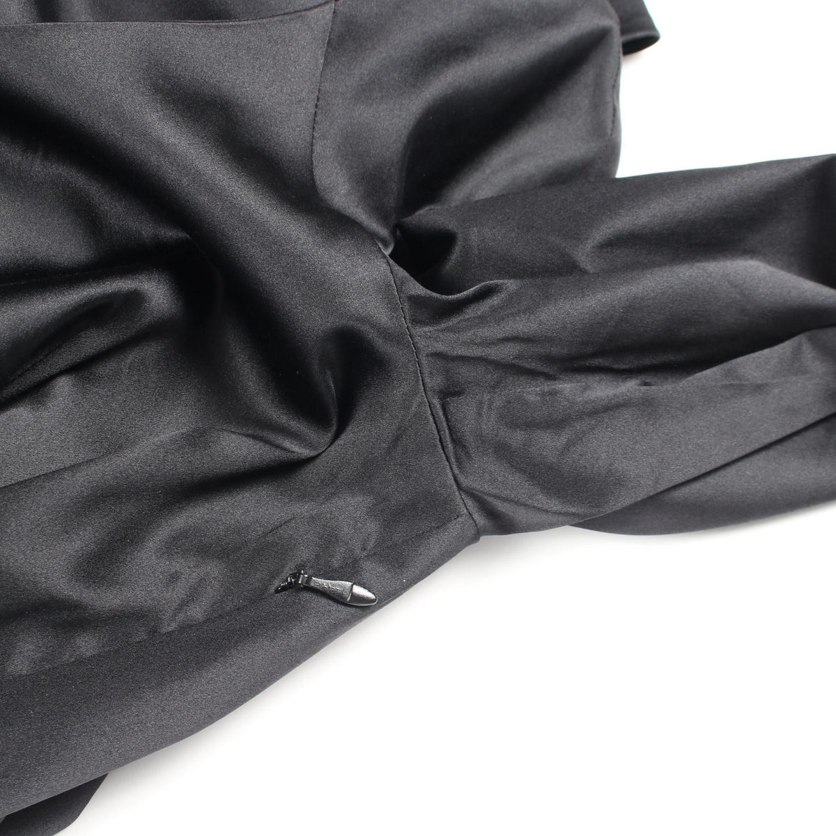 PRADA Silk Midi Dress Black Size 40