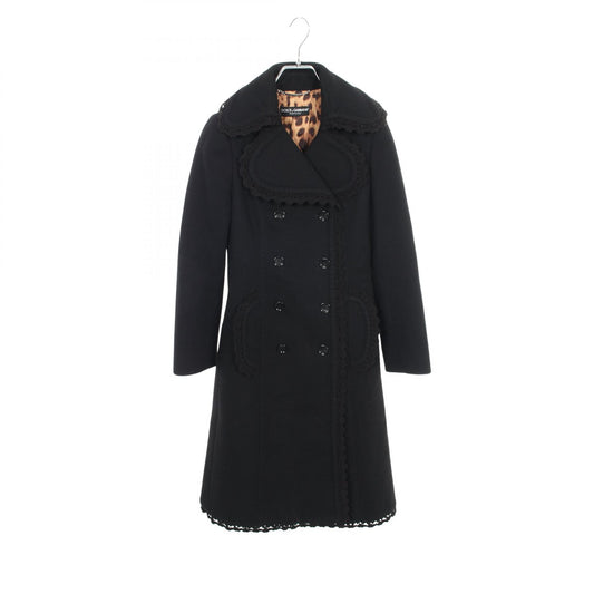 DOLCE & GABBANA Wool Coat Black Size 38