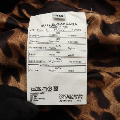 DOLCE & GABBANA Wool Coat Black Size 38