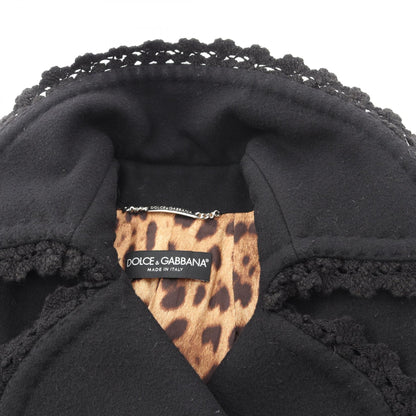 DOLCE & GABBANA Wool Coat Black Size 38