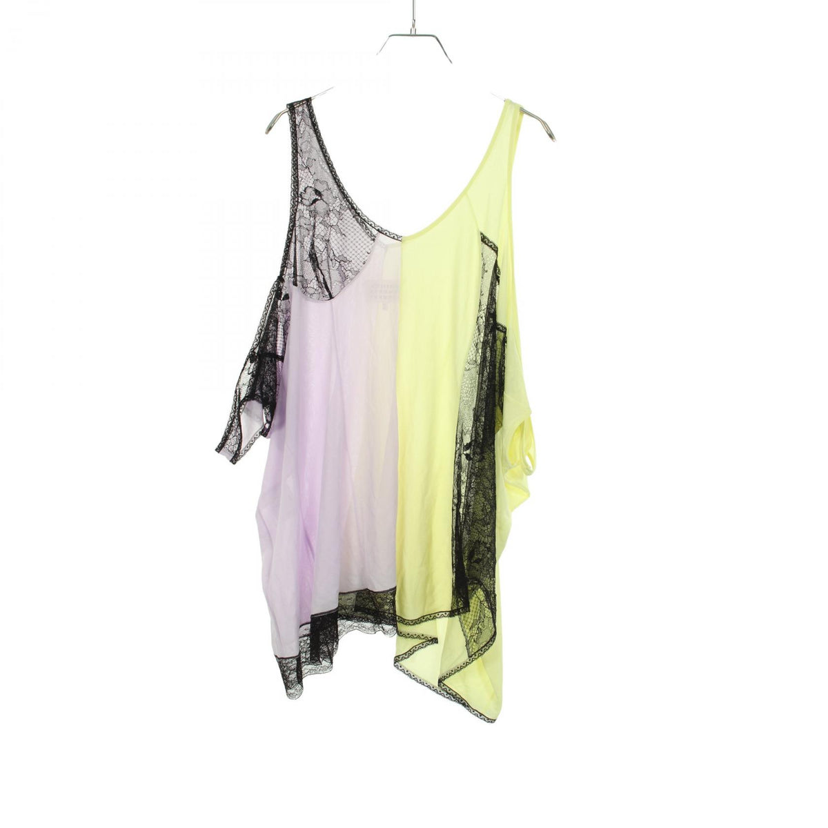 Maison Margiela Lace Panel Docking Tank Top Yellow Size 36