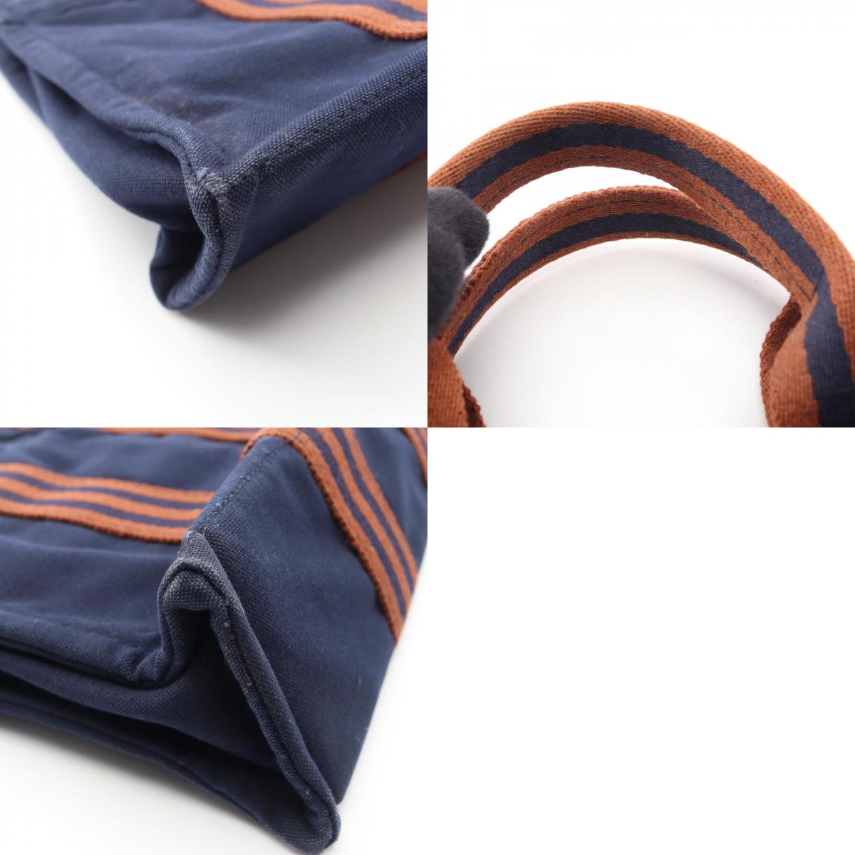 HERMES Fourre Tout PM Canvas Tote Bag Navy