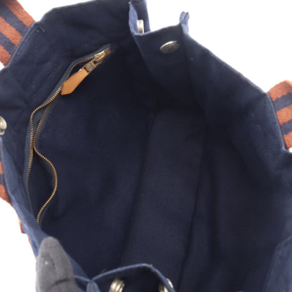 HERMES Fourre Tout PM Canvas Tote Bag Navy