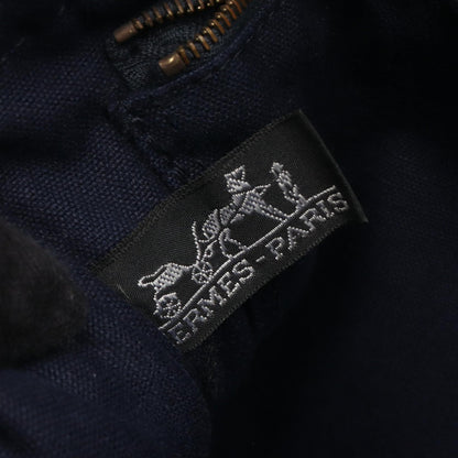 HERMES Fourre Tout PM Canvas Tote Bag Navy