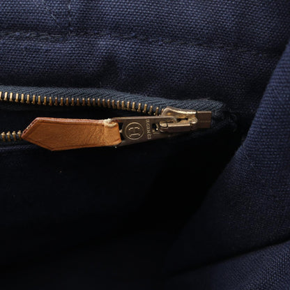 HERMES Fourre Tout PM Canvas Tote Bag Navy