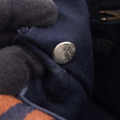 HERMES Fourre Tout PM Canvas Tote Bag Navy