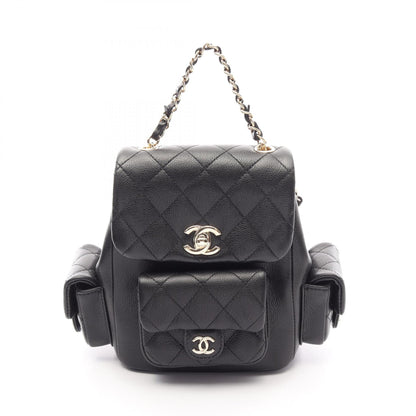 CHANEL Matelasse Caviar Backpack, Black