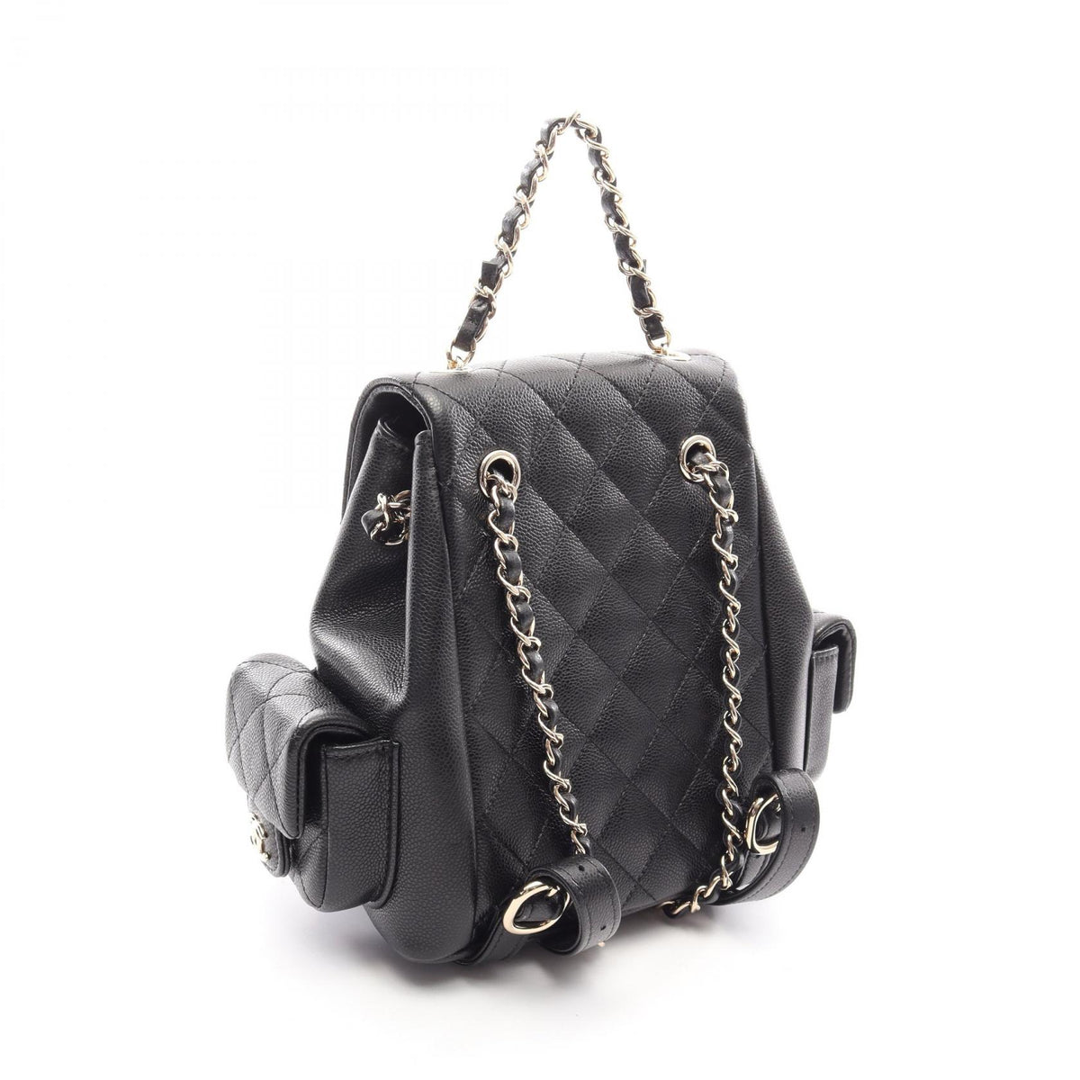 CHANEL Matelasse Caviar Backpack, Black