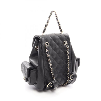 CHANEL Matelasse Caviar Backpack, Black