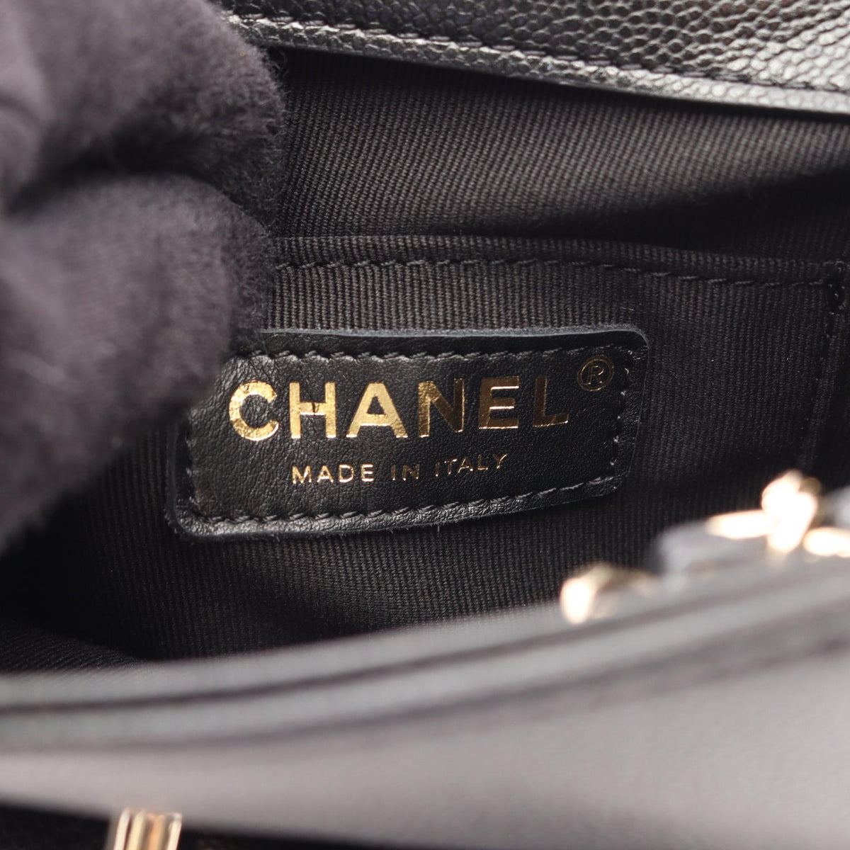CHANEL Matelasse Caviar Backpack, Black