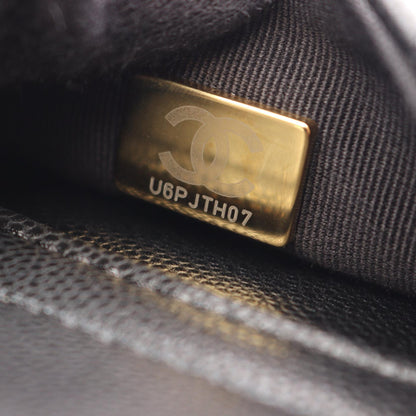 CHANEL Matelasse Caviar Backpack, Black