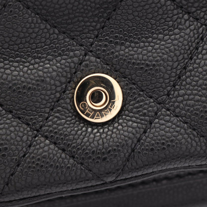 CHANEL Matelasse Caviar Backpack, Black