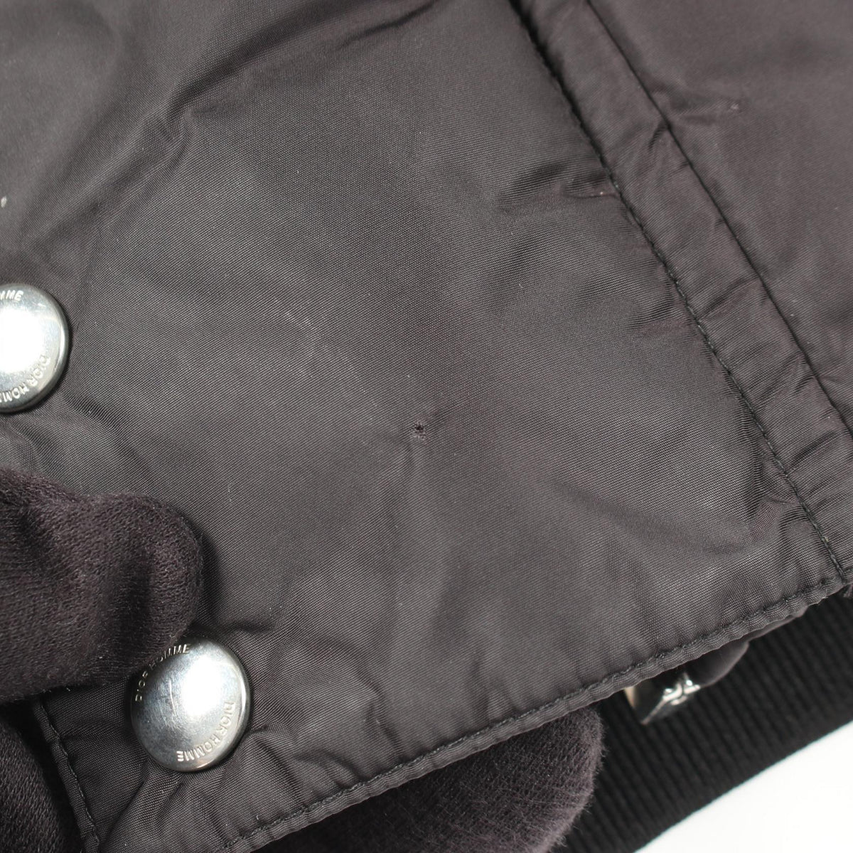 DIOR HOMME Nylon Black Hooded Down Jacket Size 44