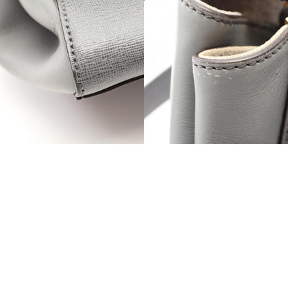 FENDI 2Jours 2-Way Leather Handle Bag Gray