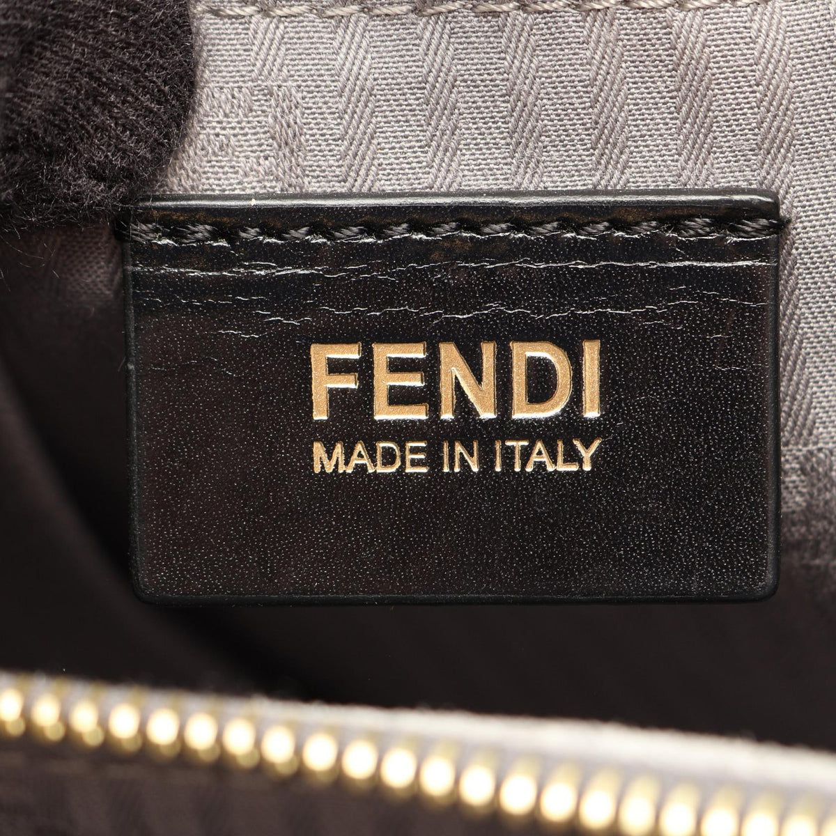 FENDI 2Jours 2-Way Leather Handle Bag Gray