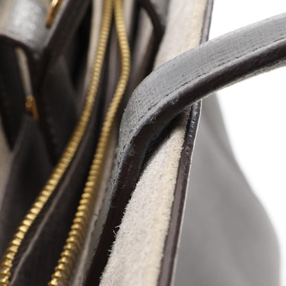 FENDI 2Jours 2-Way Leather Handle Bag Gray