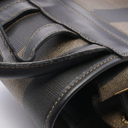 FENDI Pequin Stripe PVC Backpack Brown