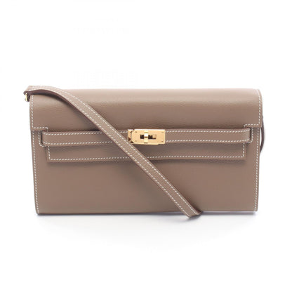 HERMES Kelly To Go Evercolor Leather Shoulder Bag