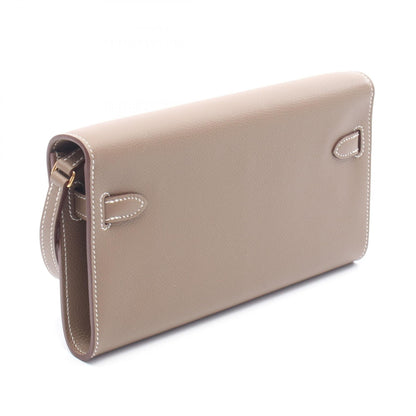 HERMES Kelly To Go Evercolor Leather Shoulder Bag