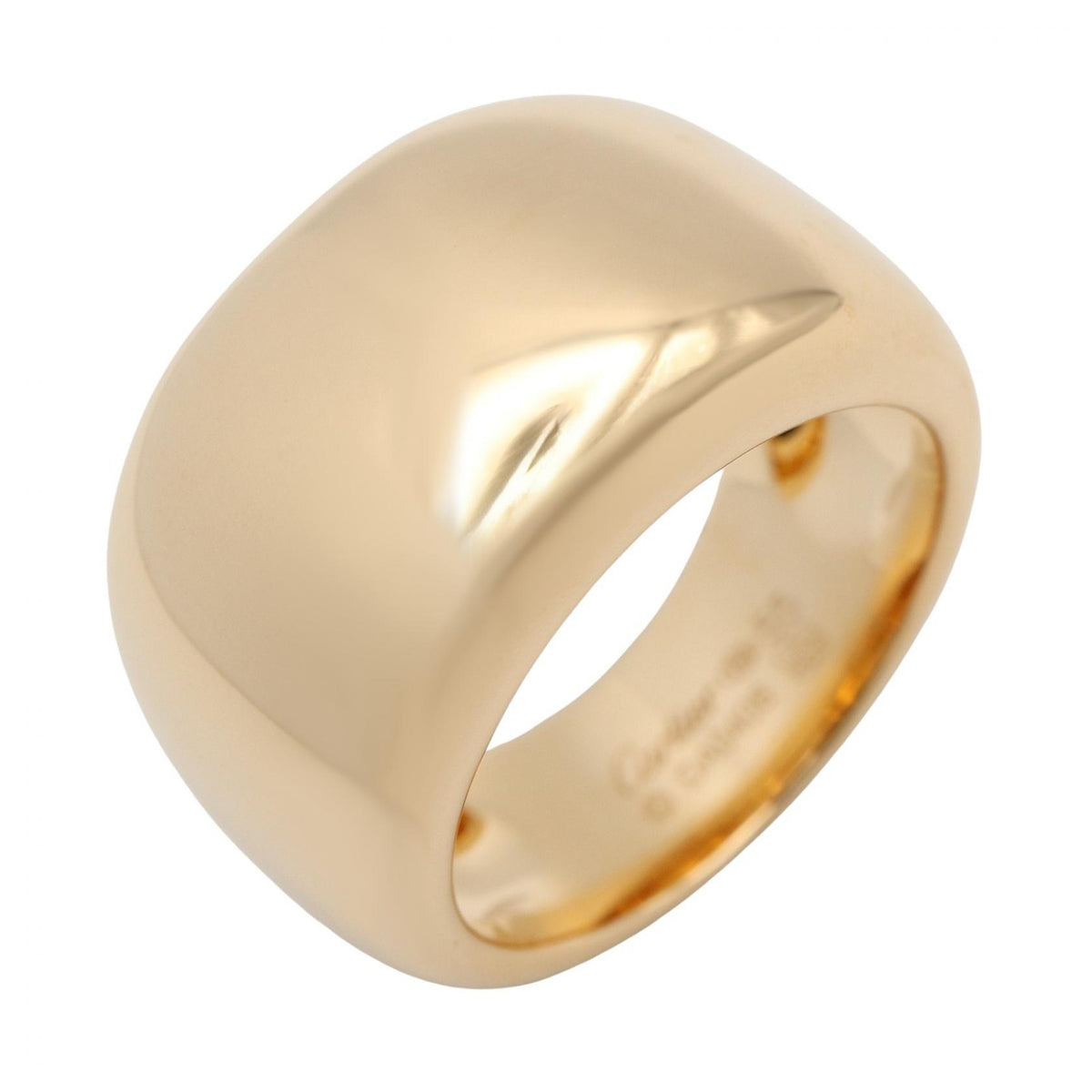 CARTIER Nouvelle Vague K18 Yellow Gold Ring Size JP 14.5